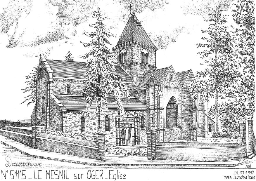N 51115 - LE MESNIL SUR OGER - église